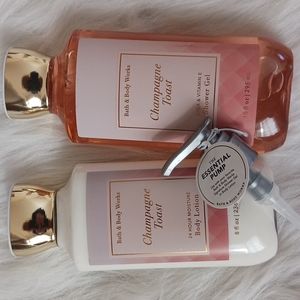 Bath & Body Works Champagne Toast Body Lotion, Shower Gel & Pump